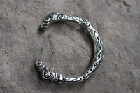Serpent Head Bangle Pewter Photo